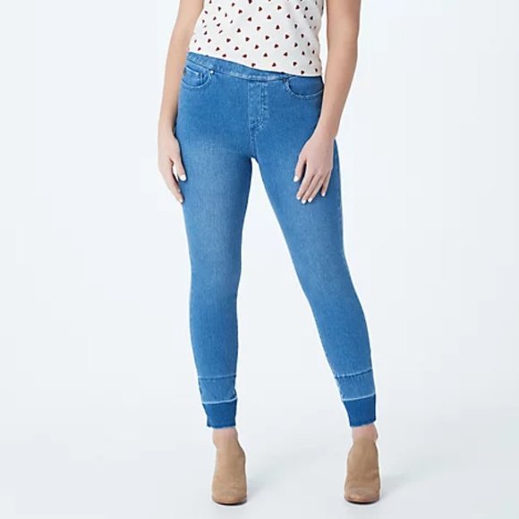 Belle by Kim Gravel Flexibelle Wide Release Hem Jeggings - Picture 2 of 4